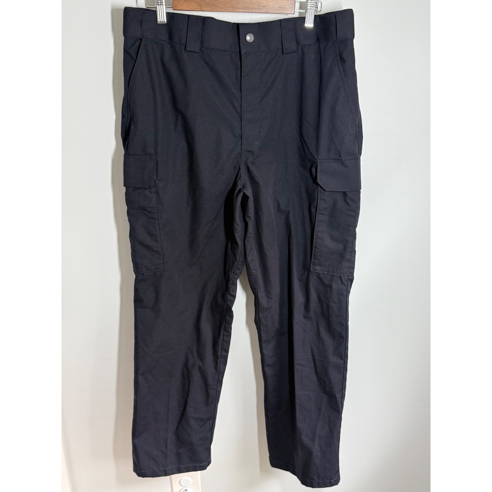 5.11 Tactical Series Mens Cargo Pants Black Work Trousers 36x30 Poly Cotton